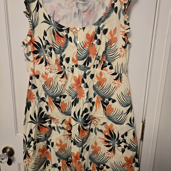 ASOS Tropical Print Ruffle Dress - Picture 3 of 4